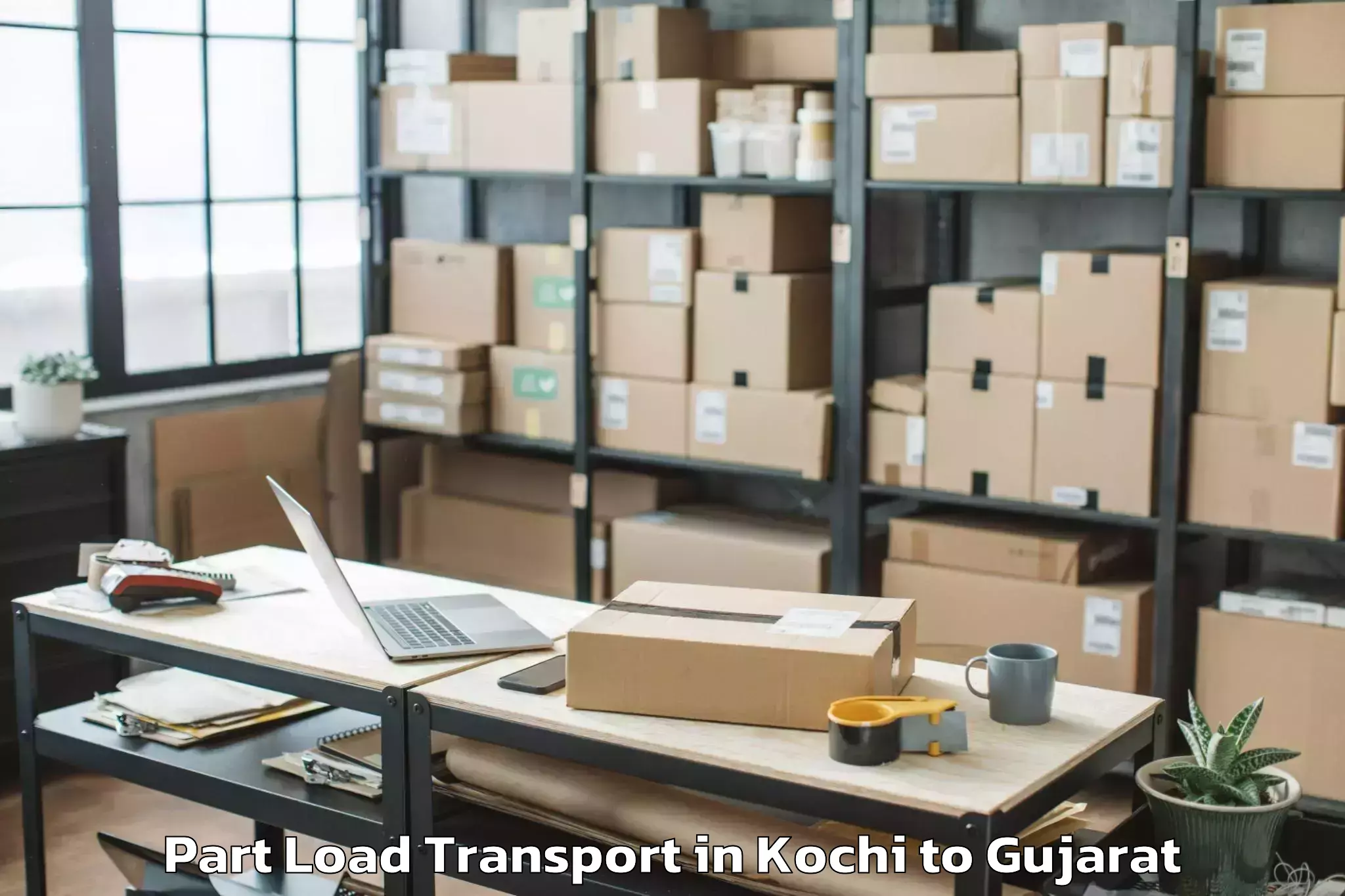 Top Kochi to Shehera Part Load Transport Available